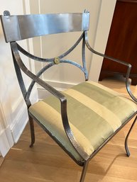 Brushed & Hammered Metal Construction Side Chair - Very Heavy!