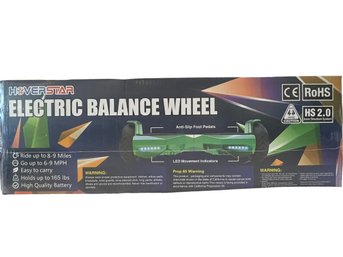 NEW In Original Box! HOVERSTAR Electric Balance Wheel. Certified Hoverboard - Chrome Blue