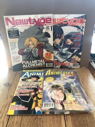 2 Animerica & 2 Newtype Comic Books.   Lot 211