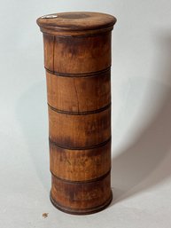 A 19TH CENTURY SEGMENTED SPICE BOX