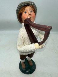 Byers Choice Carolers ~ Child With Harp ~ 2001