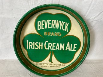 Original 1939 BEVERWYCK IRISH CREAM ALE Advertising Beer Tray