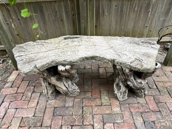 Timber Concrete Rustic Outdoor Bench