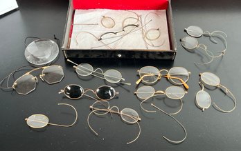 Lot Of Antique Gold Filled & Other Eyeglasses - As-Is