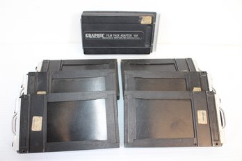 Six Original Working Graphic Film Holders Type 5, 2-1/4 X 3-1/4