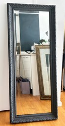 A Full Length Beveled Mirror In Painted Wood Frame