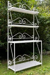 A Vintage Cast Aluminum And Mesh Baker's Rack - Indoor Or Outdoor