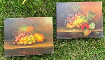 Pair Of Small Still Life Oil Paintings ~ Signed Helena ~