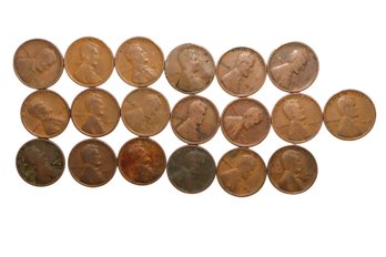 Lincoln Wheat Cents 1911, 1914, 1915D, 1916, 1917, 1919, 1918, 1919S, 1920