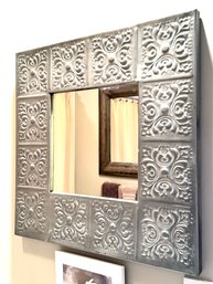 Square Tin Style Wide Border Mirror