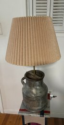 Vintage Milk Can Lamp With Eagle Finial