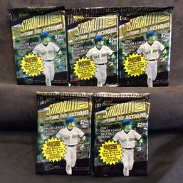 (5) 2001 Topps Stadium Club Sealed Foil Packs - M