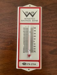 Winsted Savings Bank Thermometer