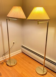 Pair Of Vintage Brass Floor Lamps
