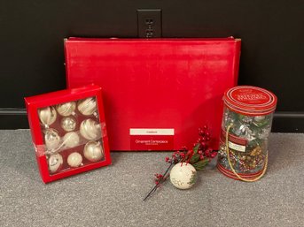 Crate & Barrel Ornament Centerpiece & More Holiday Decor