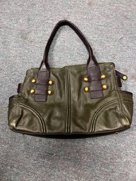 Green And Brown Leather Tignanello Handbag