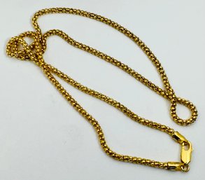 SIGNED ITAOR ITALY GOLD OVER STERLING SILVER CHAIN NECKLACE