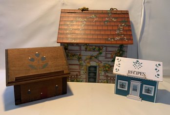 Large Letter Box And Recipe Boxes