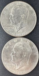 Lot Of 2 Eisenhower Dollars 1976-D, 1976