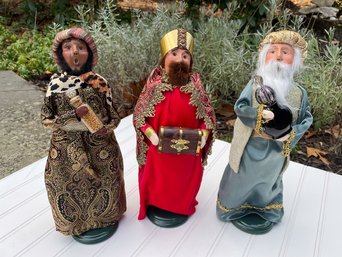 A Set Of Vintage Byers Choice Carolers, 3 Wise Men