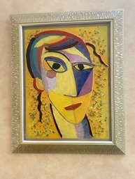 Textured Art In The Style Of Mystical Head: G.2. By Alexej Von Jawlensky