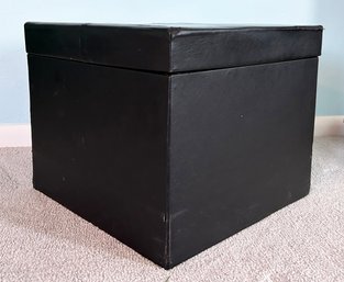 A Vintage Leather Clad Storage Box