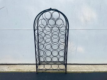 Black Painted Metal Wine Storage Rack