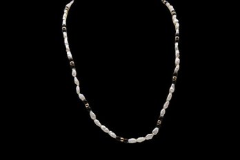 Vintage 14k Baroque Style Pearl Necklace