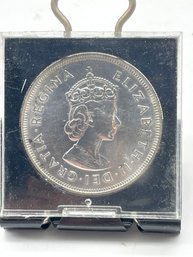 1959 Bermuda One Crown Silver Coin.