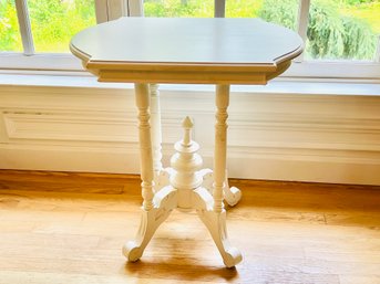 Vintage Painted White Side Table