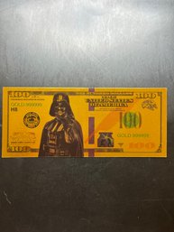 Star Wars Darth Vader Gold Colored Bill