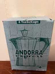 Andorra Express Stovetop Espresso / Coffee Pot- New In Box