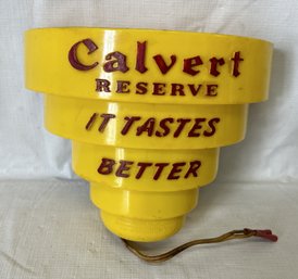 Rare Original 1950s CALVERT RESERVE WHISKEY WALL SCONSE/ADVERTISING LAMP