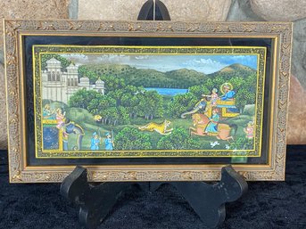 Vintage Mughal Painting In Frame