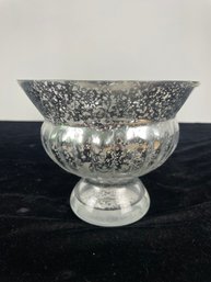 Mercury Glass Style Pedestal Dish