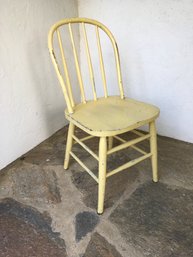 VINTAGE DANISH SPINDLEBACK PAINTED WOOD FARMHOUSE CHAIR