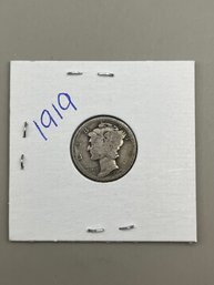 1919 Mercury Dime