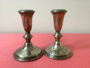 Sterling Weighted Candle Stick Holders #1