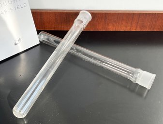 Pair Of Large Vintage Laboratory Glass Tubes