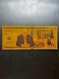 Donald Trump Gold Colored Bill