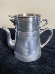 Vintage Pewter Coffee Cream And Sugar Set