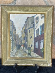 Vintage Maurice Utrillo Reproduction Painting And Frame