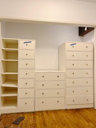 A Closet Systems With 3 Pieces - Drawers And Shelves