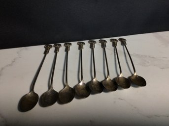 Unique Long Silver Elephant Spoons