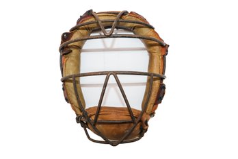 Vintage Leather Catcher Face Baseball Mask