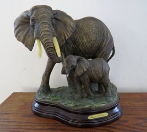 A Fineart Collection Elephant Statue On Base