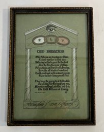 Odd Fellows Framed Picture