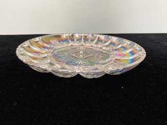 Vintage Federal Glass Georgetown Pattern Deviled Egg Plate Iridescent
