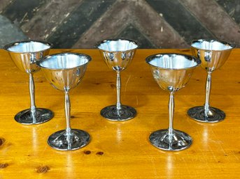 Chrome Stainless Wine/  Ice Cream/ Goblet - Set Of 5