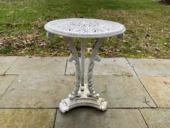 Painted Outdoor Metal Occasional Table